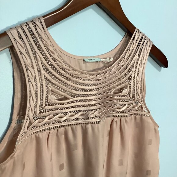 🌸 Kimchi Blue Sleeveless Top – Urban Outfitters – Women’s Size S – Pink/Nude-Pe - Picture 1 of 8